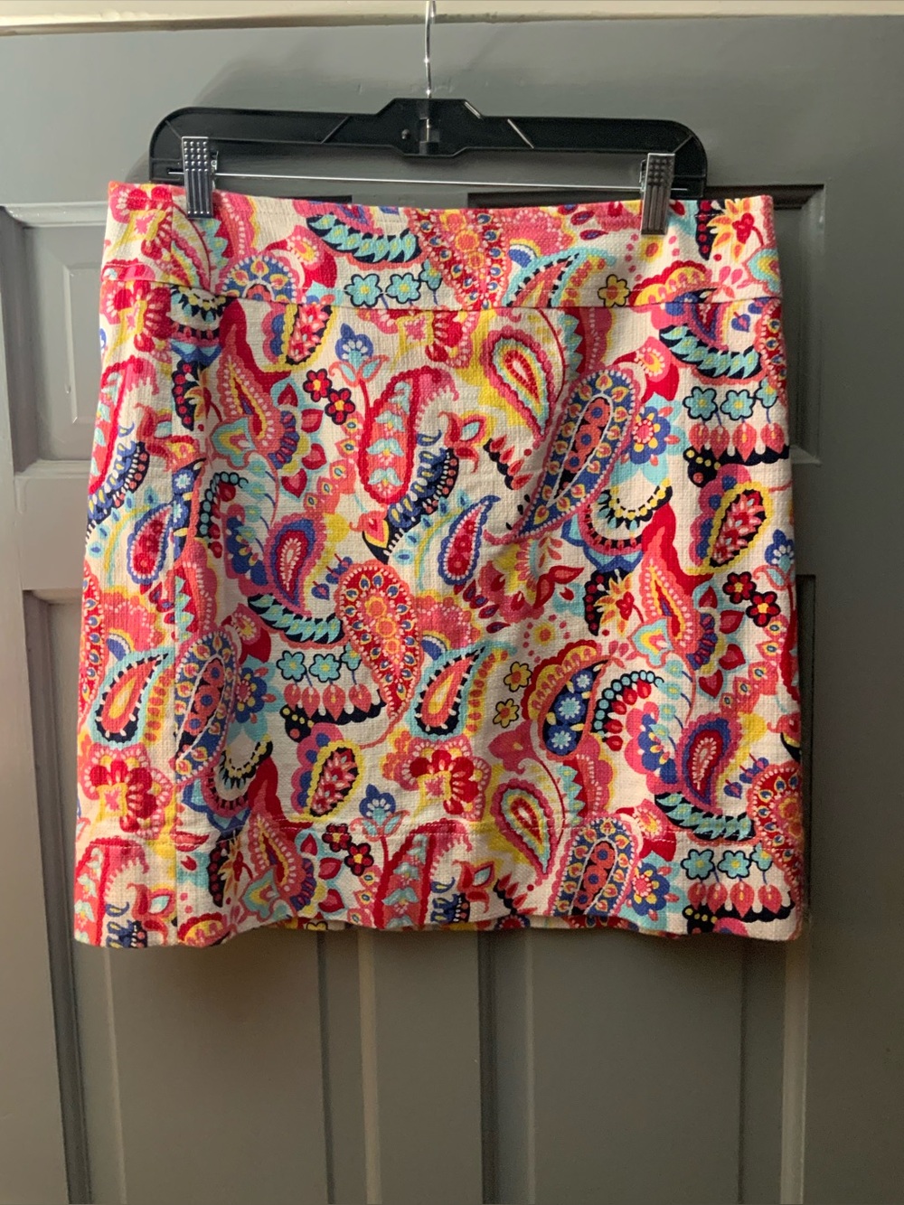 Talbots Pink Multi Paisley Mini Skirt